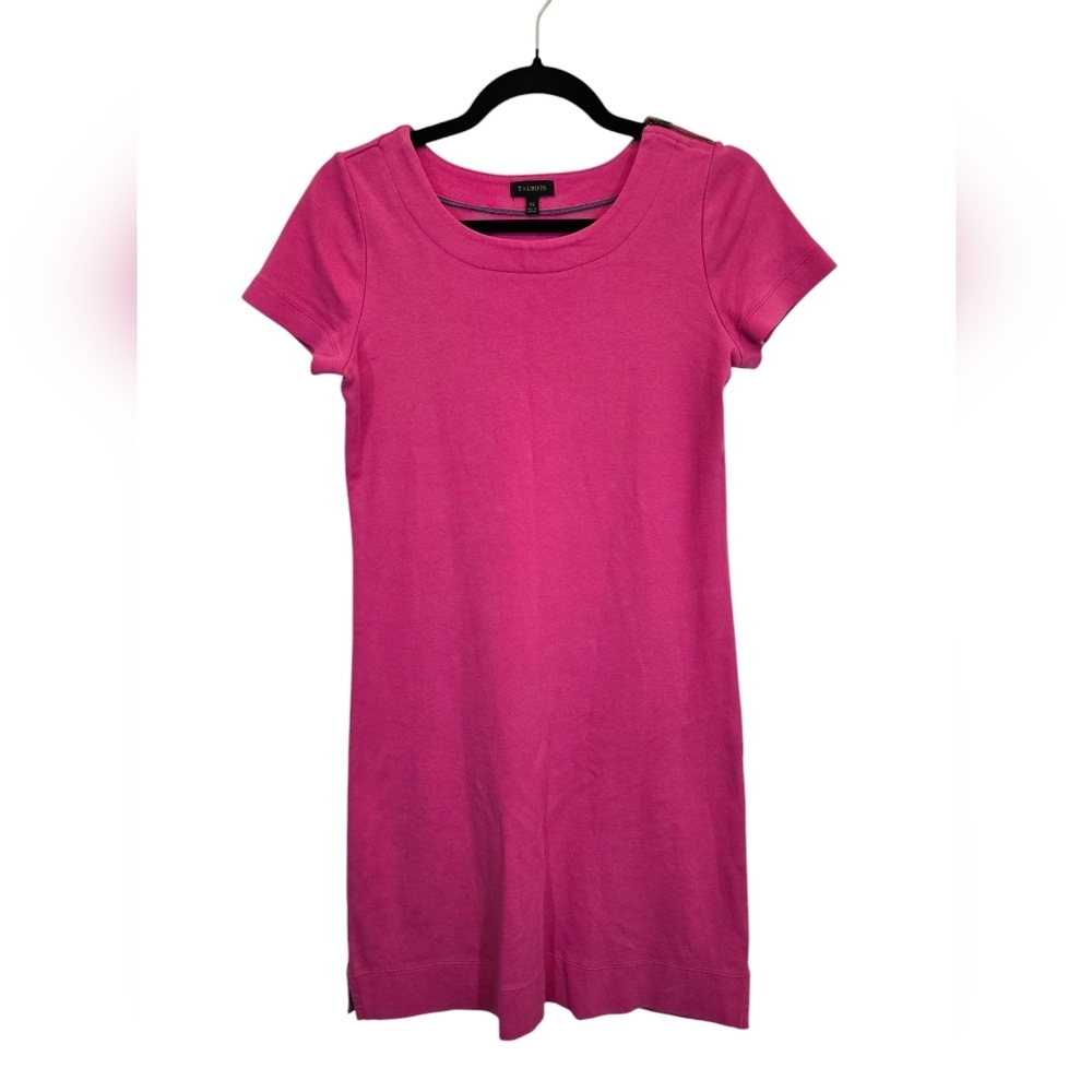 Talbots XS 100% Cotton Pink Shift Dress